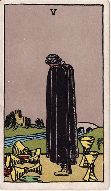 컵 5(Five of Cups) 타로카드