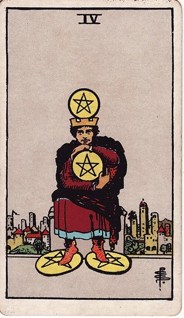 펜타클 4(Four of Pentacles) 타로카드