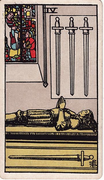 소드 4(Four of Swords) 타로카드