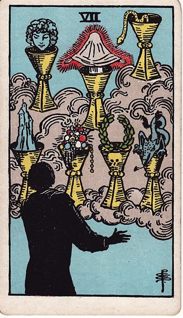 컵 7(Seven of Cups) 타로카드
