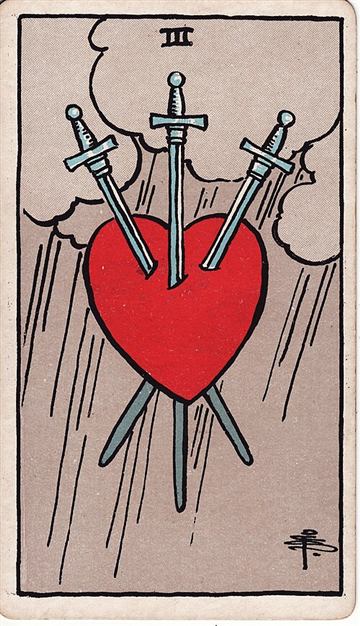 소드 3(Three of Swords) 타로카드