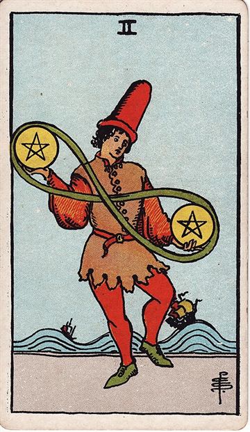 펜타클 2(Two of Pentacles) 타로카드