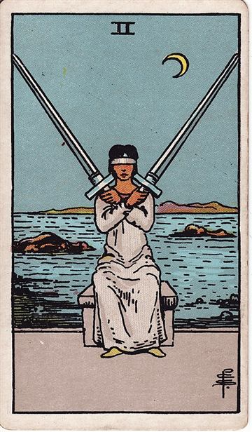 소드 2(Two of Swords) 타로카드